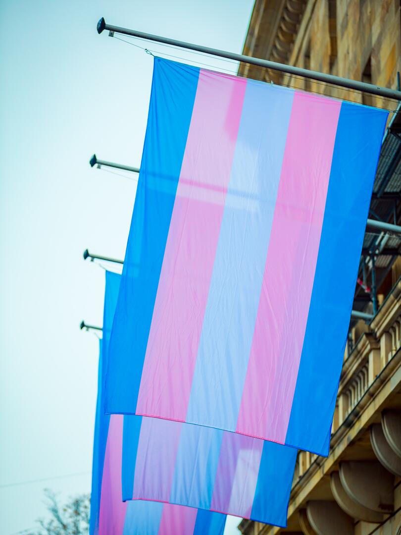 Trans*Aktionswochen: Beflaggung Rathaus