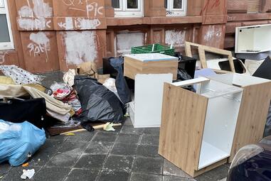 Vergrößerte Ansicht von illegale Müllablagerung