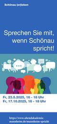 Vergrößerte Ansicht von Schönau spricht: Flyer 2025