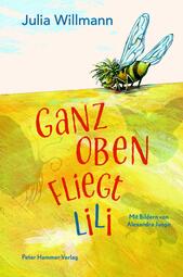 Vergrößerte Ansicht von Ein Buchcover - gelb ist die dominante Farbe. Auf diesem gelben Objekt sitzt eine Biene, die scheinbar aus einer kleinen Pfütze trinkt.