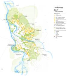 Vergrößerte Ansicht von Karte der Äußeren Stadt des Modell Räumliche Ordnung
