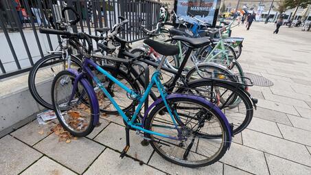 Vergrößerte Ansicht von Dieses aufgegebene Fahrrad erfüllt folgnde Indizien: Platten, Sattel kaputt, erschwerte Reinigung