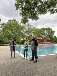 Vergrößerte Ansicht von Bürgermeister Eisenhauer bei Eröffnung der Freibadsaison 2026