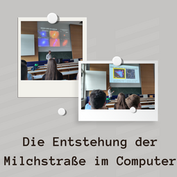 Vergrößerte Ansicht von Vortrag Astronomie Dozent und Schüler*innen
