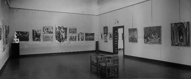 Vergrößerte Ansicht von 1933 eine Ausstellung „Kulturbolschewistische Bilder"