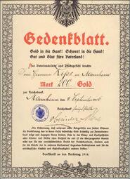 Vergrößerte Ansicht von Das Deutsche Reich finanziert den Ersten Weltkrieg durch Kriegsanleihen 