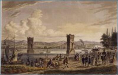 Vergrößerte Ansicht von 1845 - Kettenbrücke eingeweiht