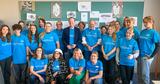 Start der Freiwilligentage in Mannheim mit Oberbürgermeister Christian Specht, Dr. Uwe Liebelt, Vorstandsvorsitzender des Vereins Zukunft Metropolregion Rhein-Neckar (ZMRN e.V.) und Präsident Europäische Verbundstandorte BASF SE, Kirsten Korte, Geschäftsführerin des ZMRN e.V. und den Teilnehmenden beim Projekt „Kreativ für MA“