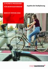 Radfahrerin wartend an Ampel