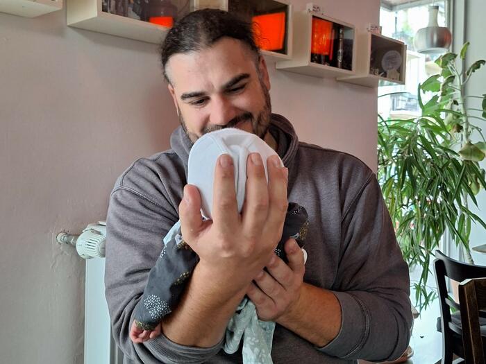 Vater mit Baby